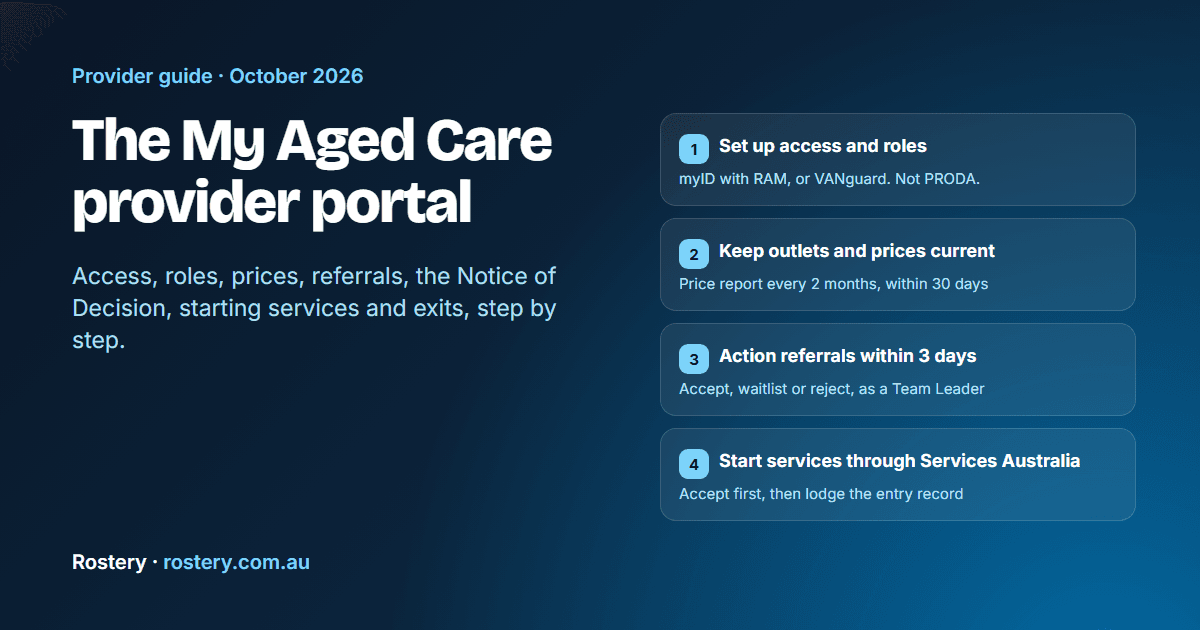 My Aged Care provider portal: a step-by-step guide for providers