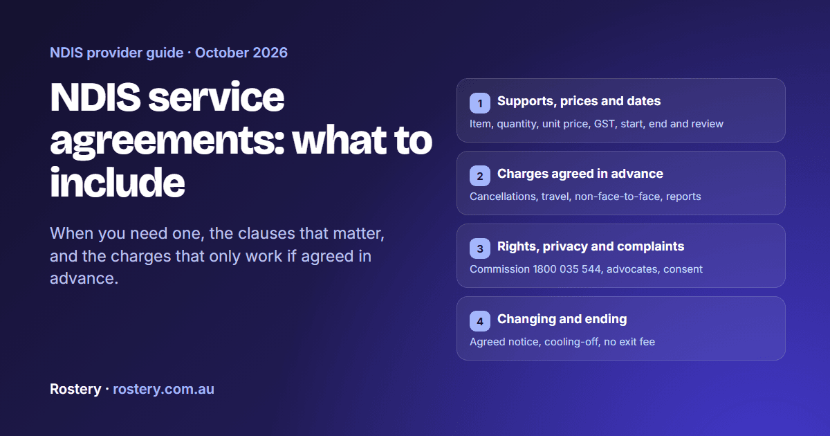 NDIS service agreements: what to include (2026 checklist)