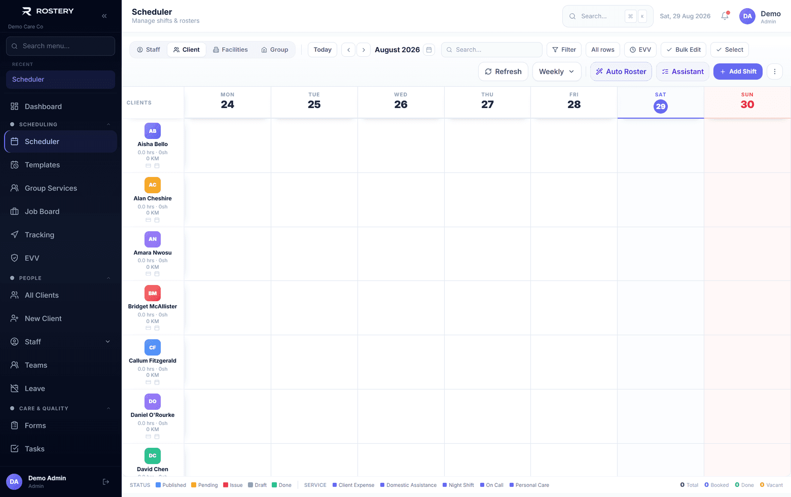 Propose a whole board of assignments, then decide