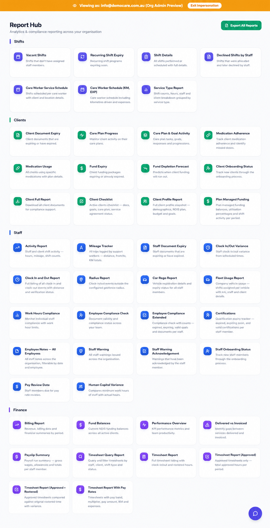 The Report Hub — branded Excel & PDF exports