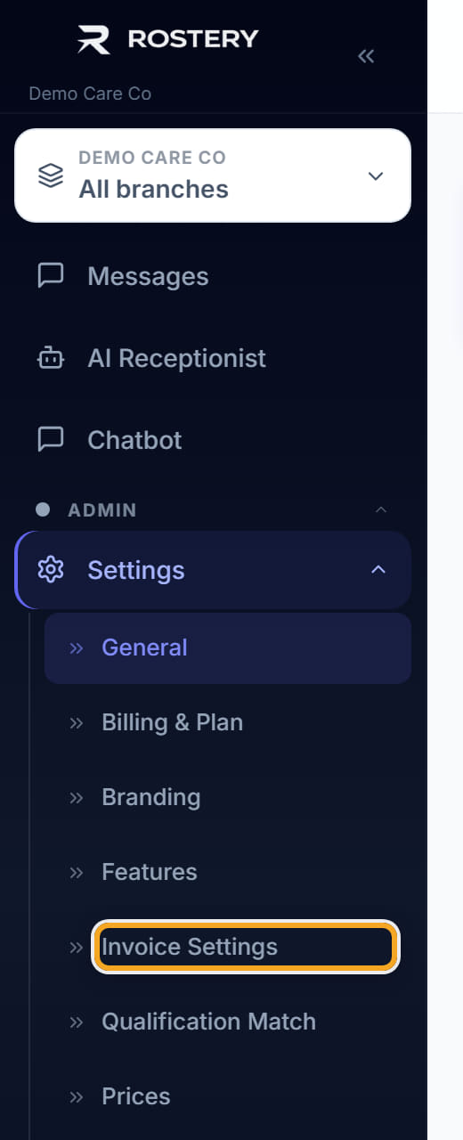 Settings — where everything is configured, step 4