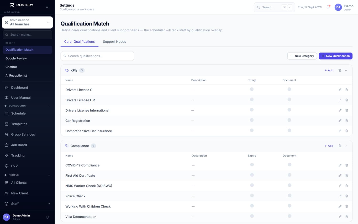 Suggested workers for a shift — ai qualification match
