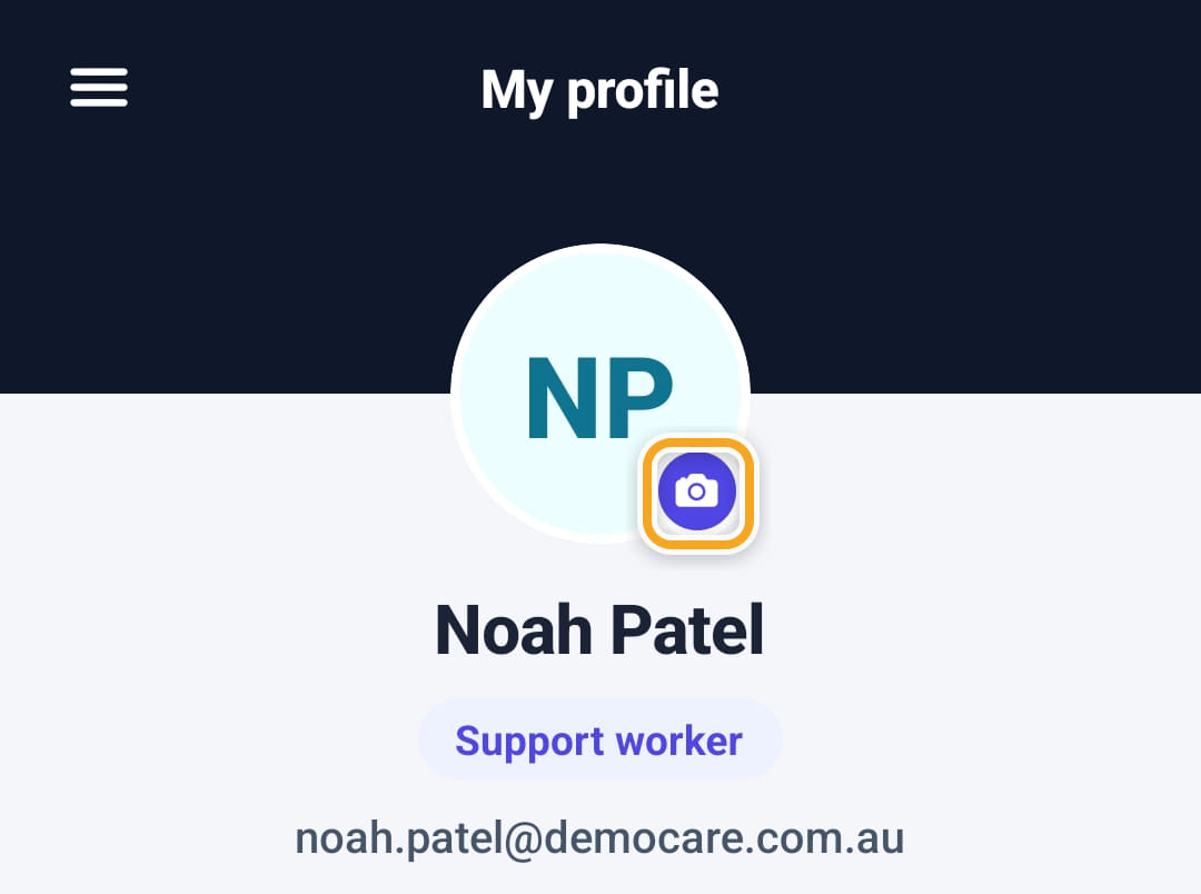 My profile, step 2