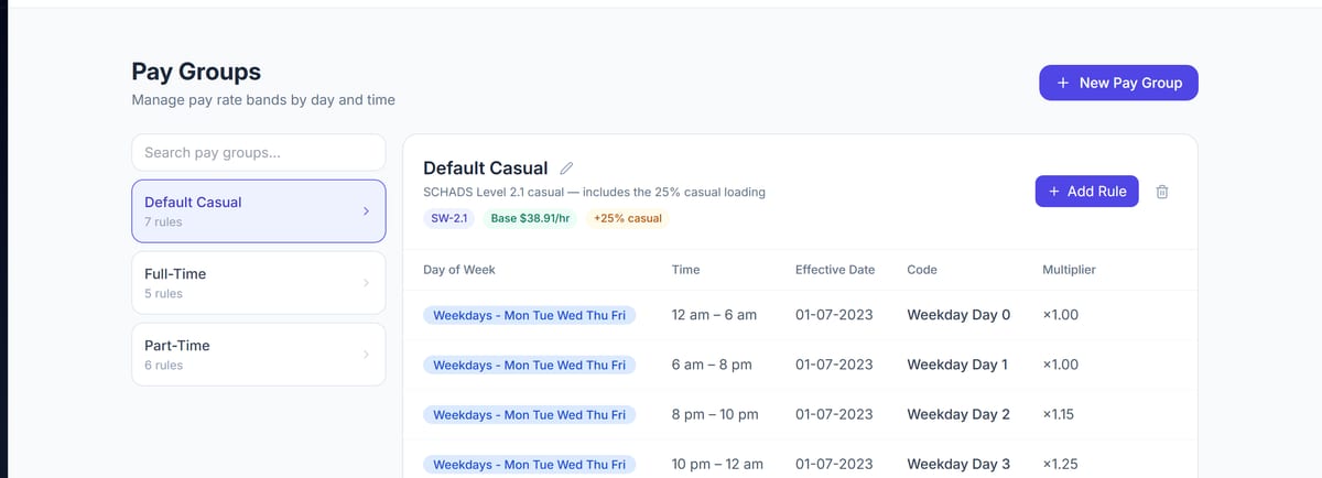 Set up a pay group, step 1