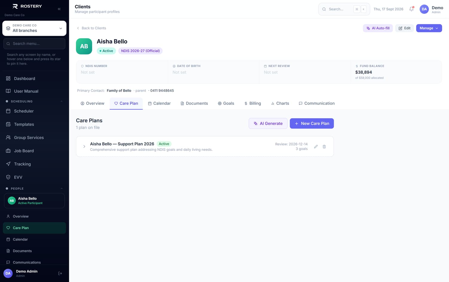All Clients — client careplan