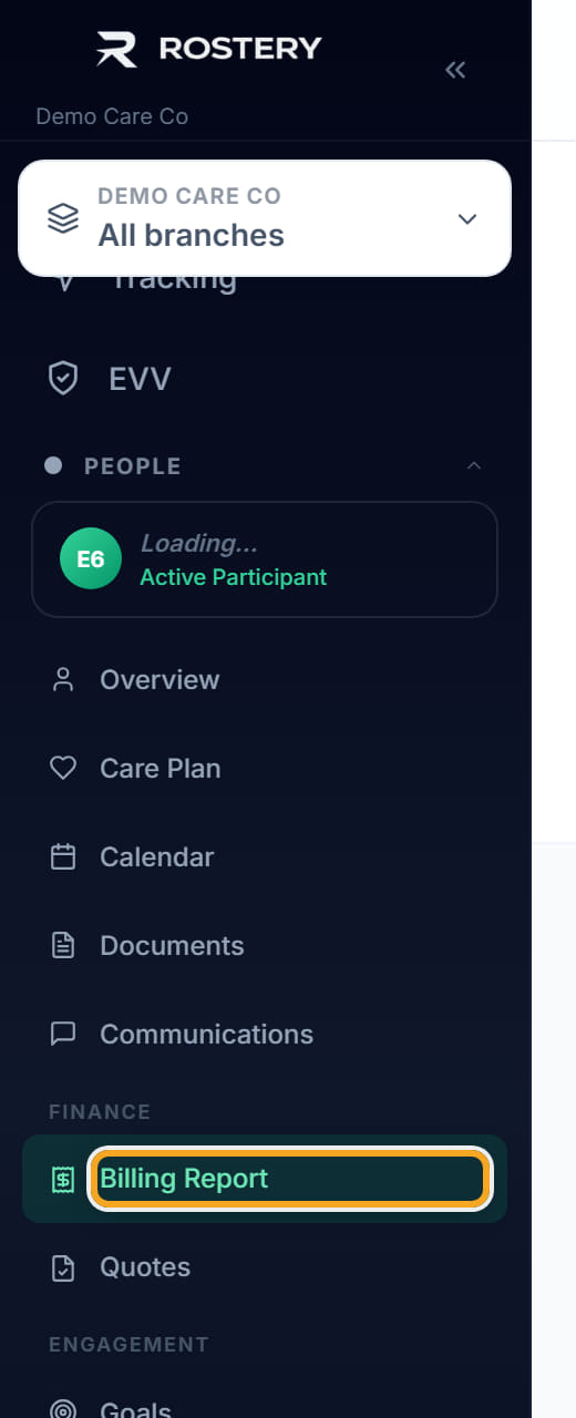 Client Billing, step 1