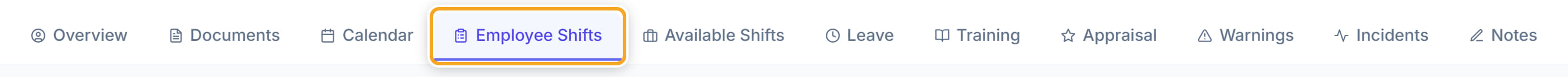 Employee Shifts, step 1