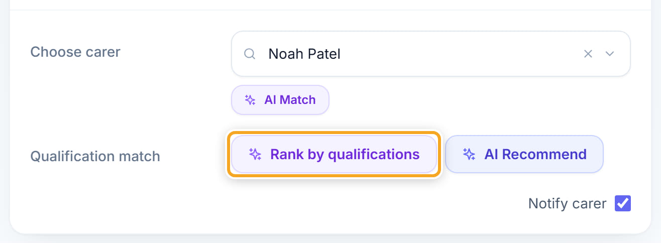 Allocate a worker to a shift, step 4