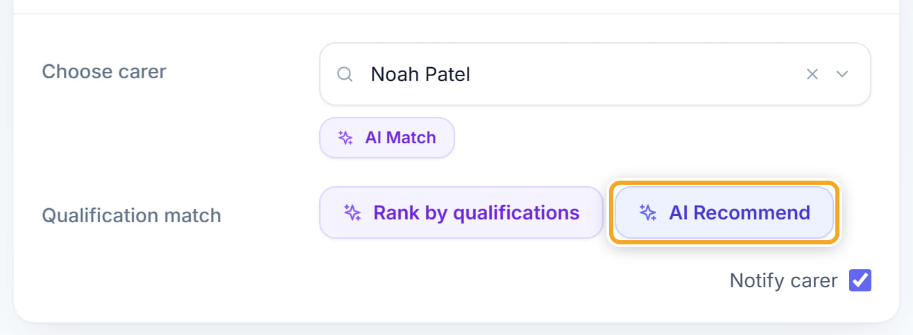 Allocate a worker to a shift, step 5