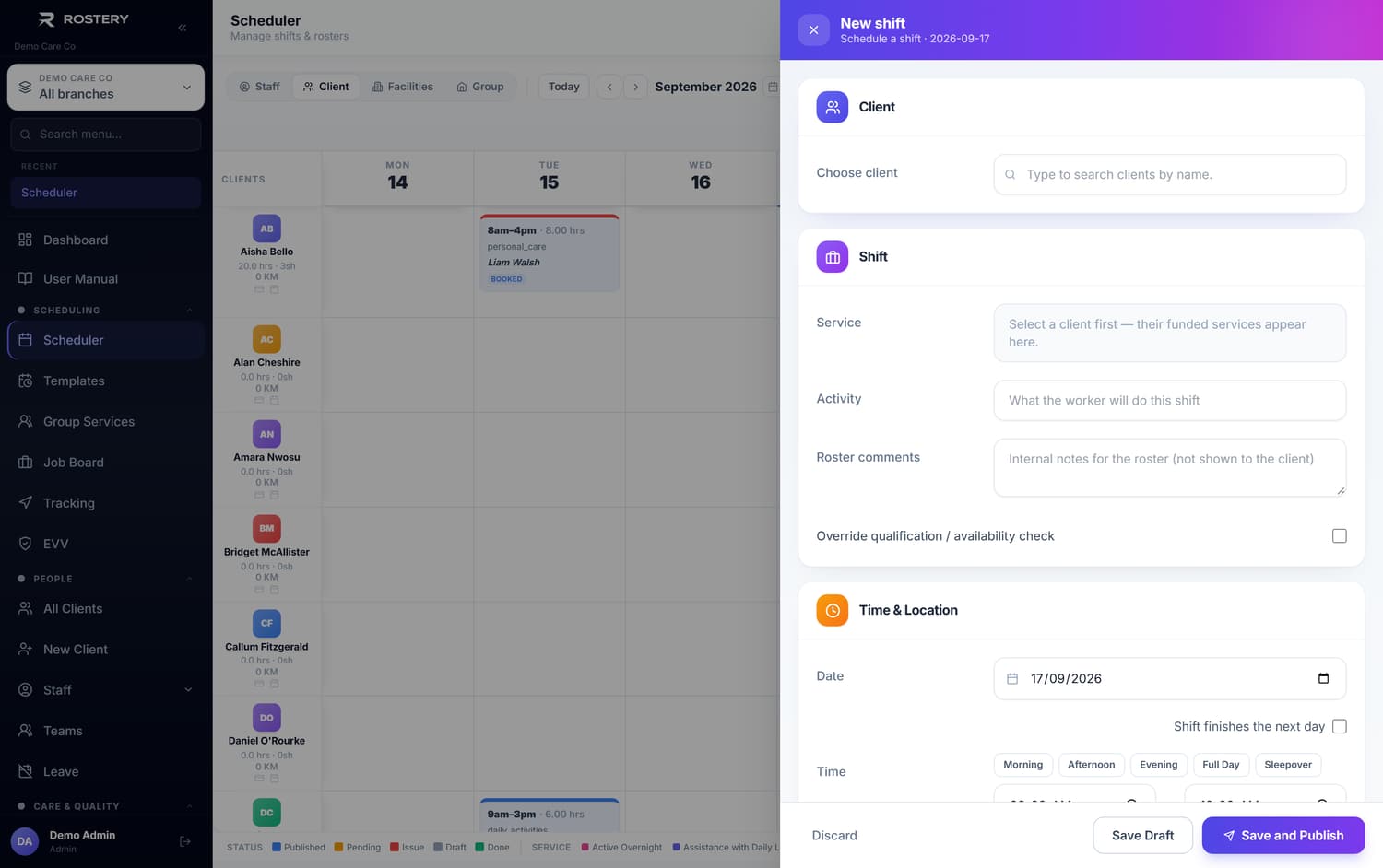 Scheduler — scheduler newshift