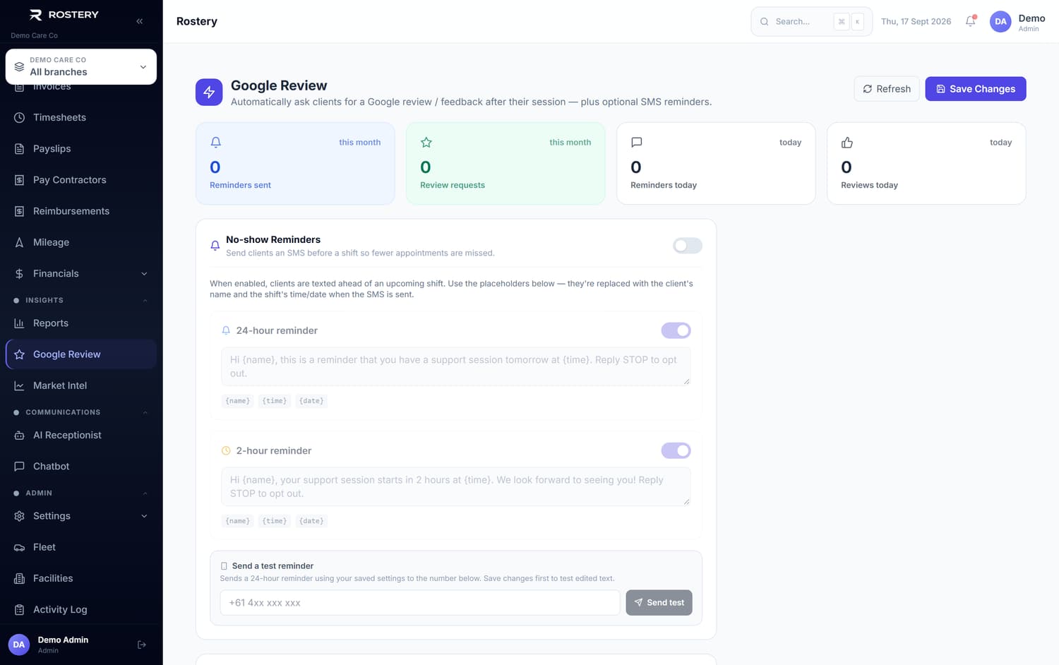 Timesheets — timesheets review
